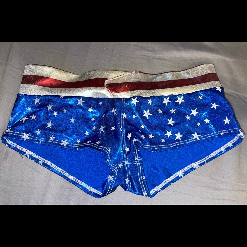 Stars and Stripes themed short shorts